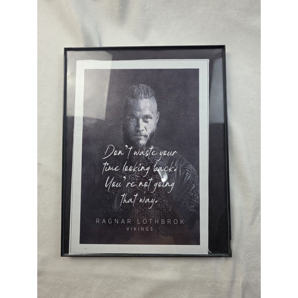 Framed Vikings Ragnar Lothbrok Quote Wall Art Print